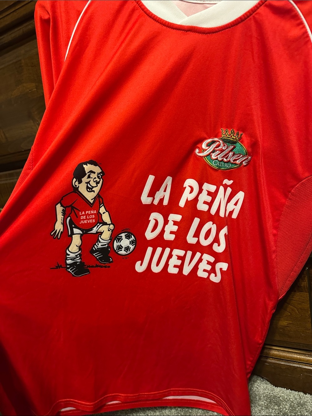 La Peña De Los Jueves Red Soccer Shirt